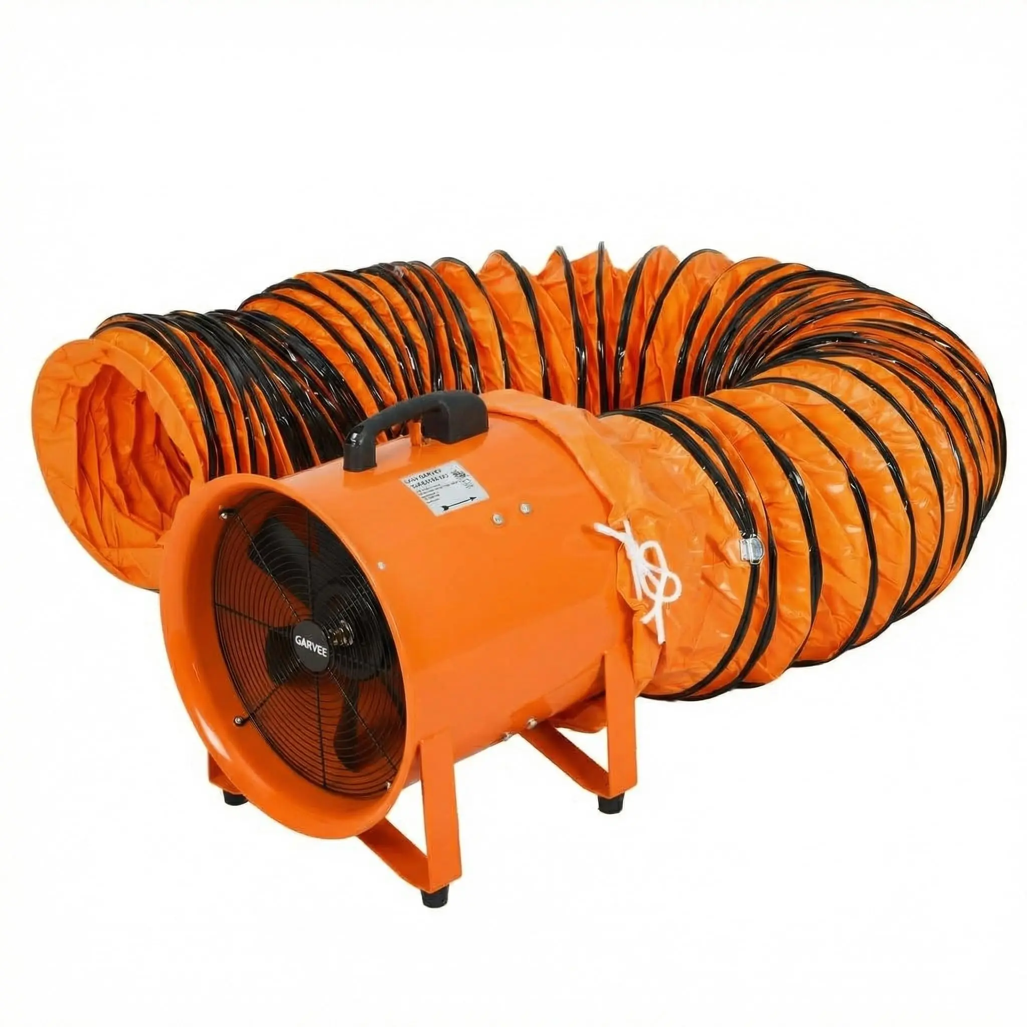 16" Industrial Utility Construction Blower Fan - 3500 CFM High-Flow Portable Exhaust Fan with 33ft Flexible Duct for Workshop, Basement, Construction Fan
