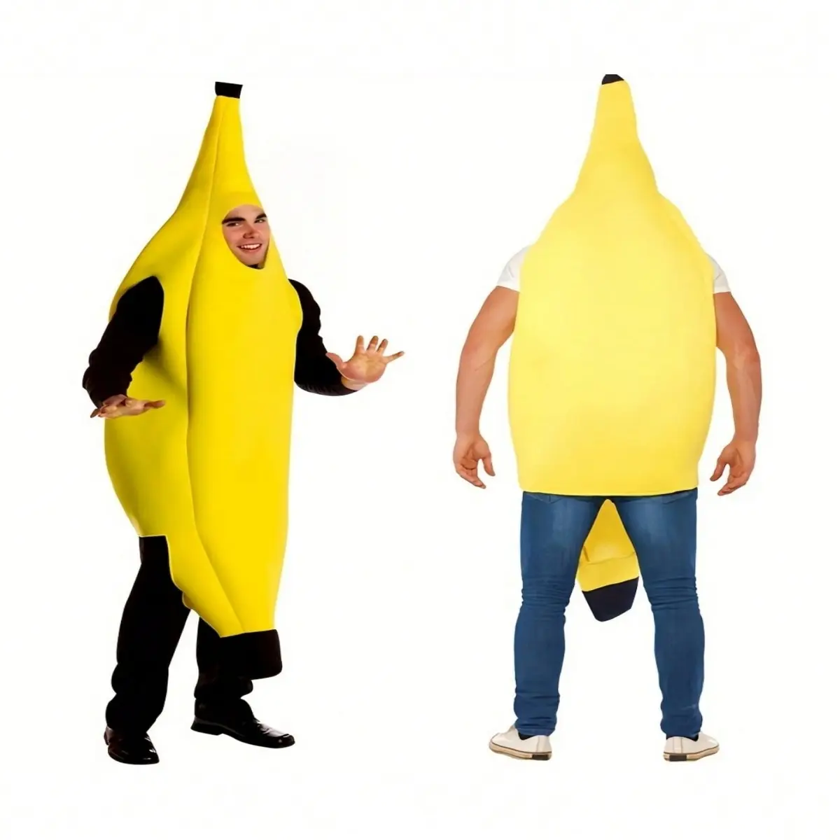 Banana Costume Set, Fun Festive Theme Festival Photo Props, Party Role Play, School Office Home Wear, Unisex Adult Clothing