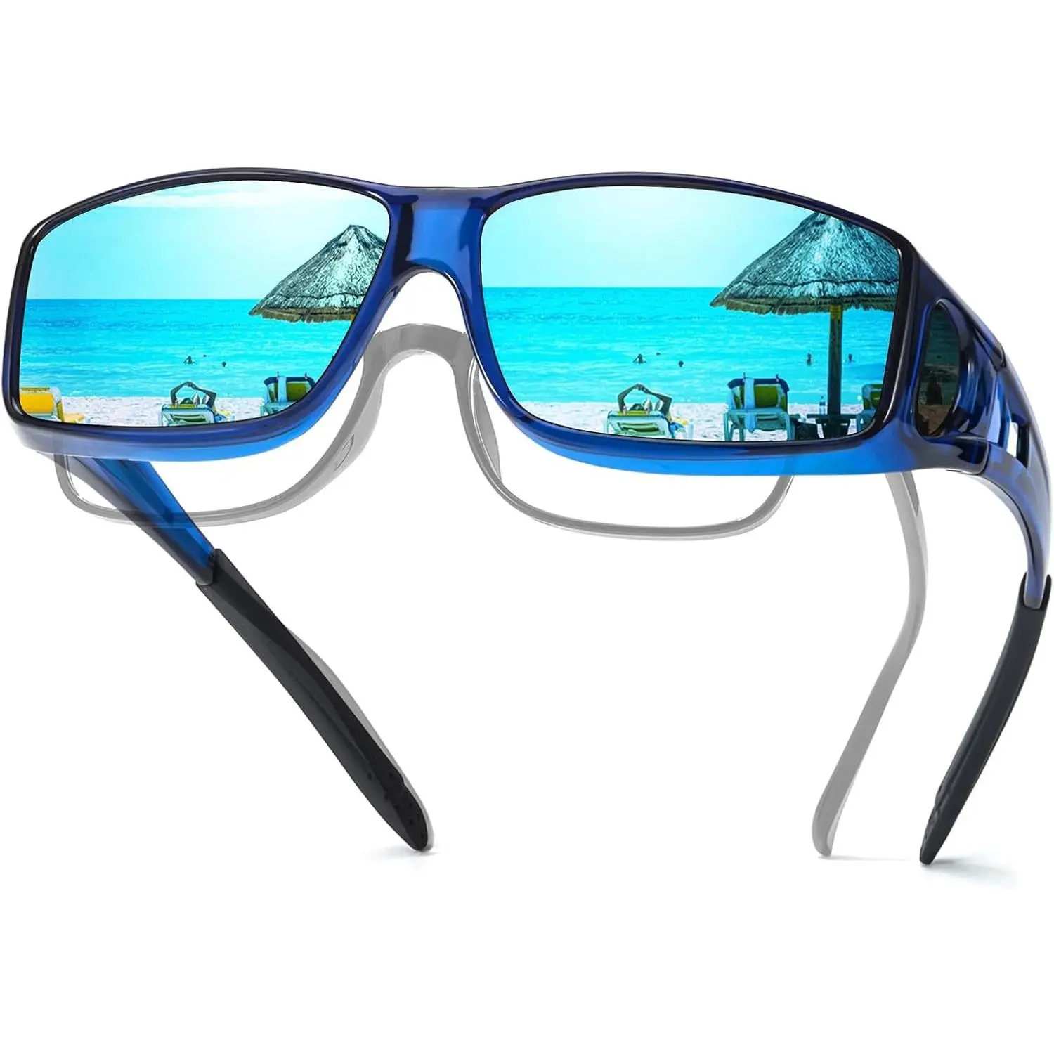 Polarized Sunglasses Over Glasses for Men Women UV Protection, Lightweight Frame for Driving, Outdoor & Daily Wear