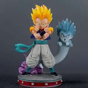 Dragon Ball Super Saiyan Gohan Figure, Dual Head Replacement, Glow Effect, Hair, Smoke, PVC Material, Collectible Model