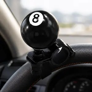 8 Ball Steering Wheel Knob Spinner Universal Suicide Knob with 360 Degree Rotation Heavy Duty Turning Handle for Cars Trucks SUVs