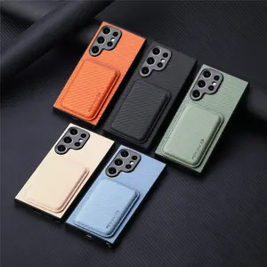Compatible with S26Ultra/S25Ultra/s24/s23 phone case Magnetic two-in-one card bag with pu leather case -hn6161