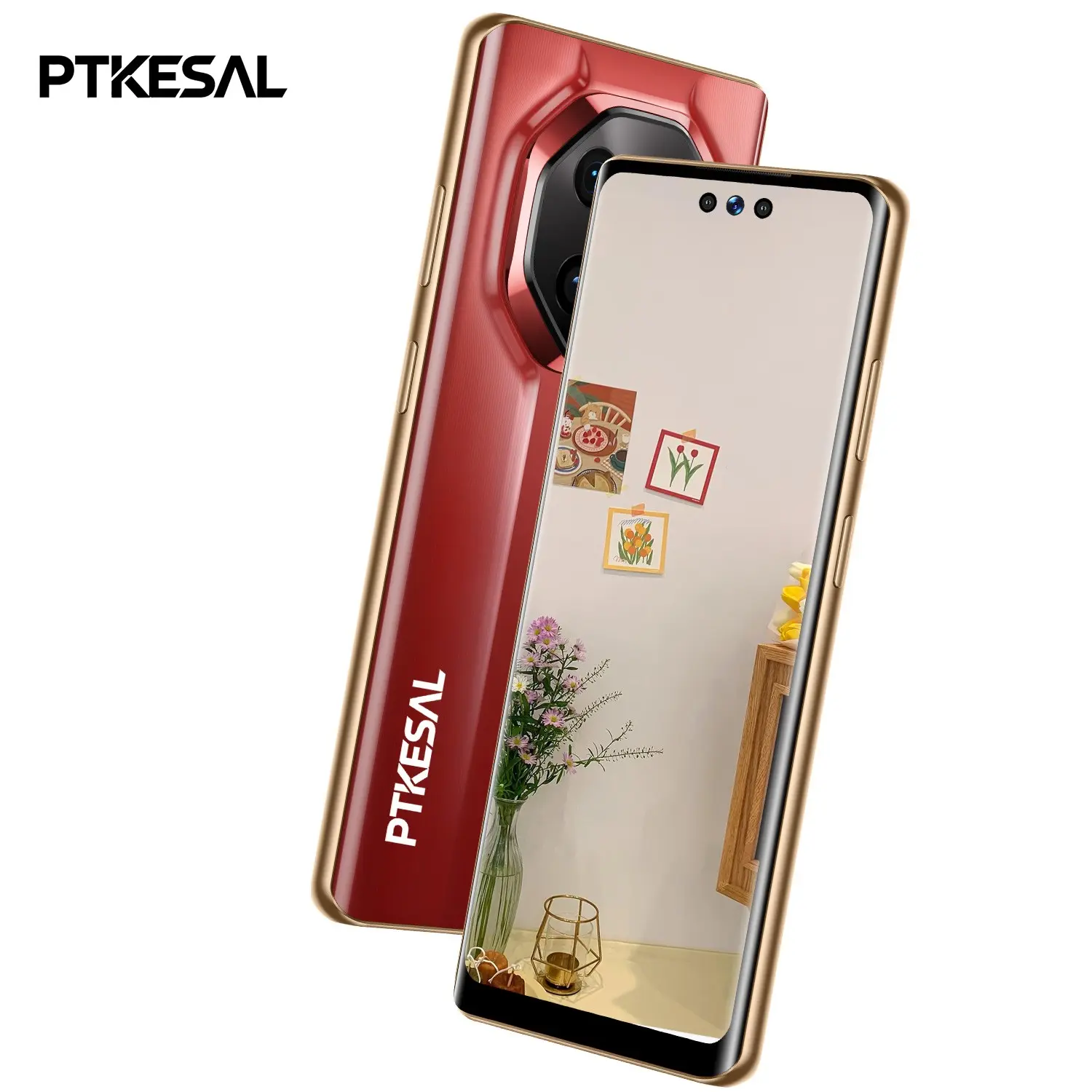 PTKESAL-6gb+64GB Smartphone, Mtk6762 Octa-Core, Android 12, 6.95-Inch Screen, 5000mah Battery, Dual Cameras,16+20MP, High Value Entry Phone