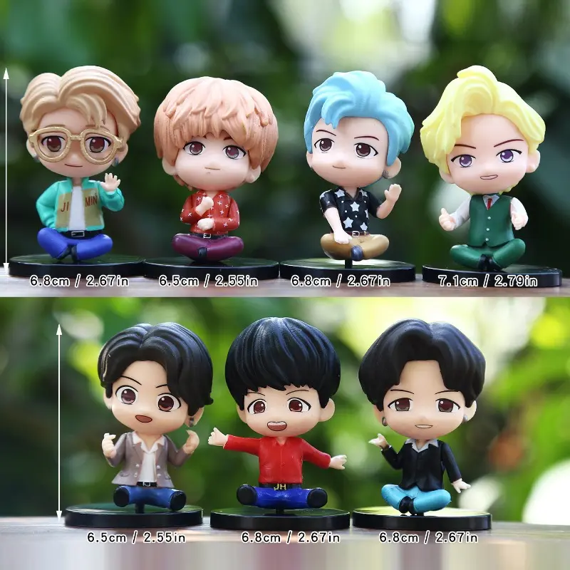 New cartoon popular star group team chibi action figure model desktop decoration trendy play figure Cute Kawaii Figure