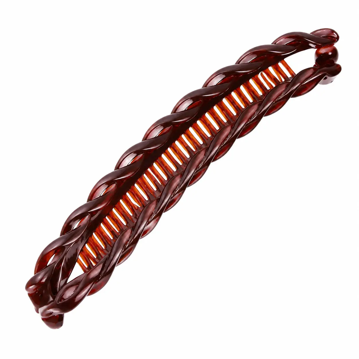 Women’s Vintage-Style Banana Hair Clips Set of 3 — Durable Plastic Design with Reinforced Metal-Core Curved Claws, Textured Non-Slip Grip for Thick, Curly or Long Hair, Ideal for Secure Everyday Updos and Casual Styling
