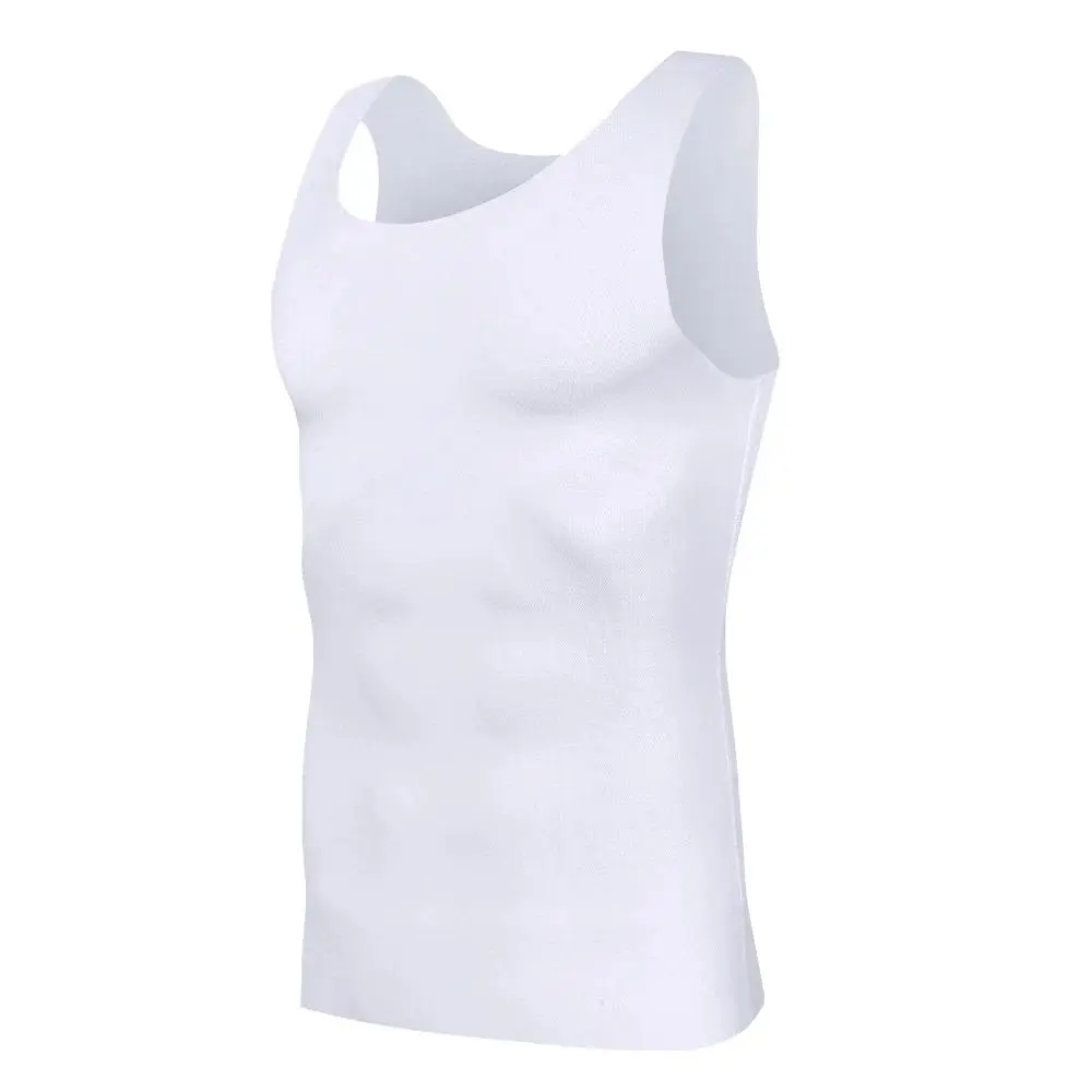 Men's Seamless Compression Shaping Vest, Tight Fitting and Slimming Shaping, Chest Cinching, Invisible Abdomen Slimming