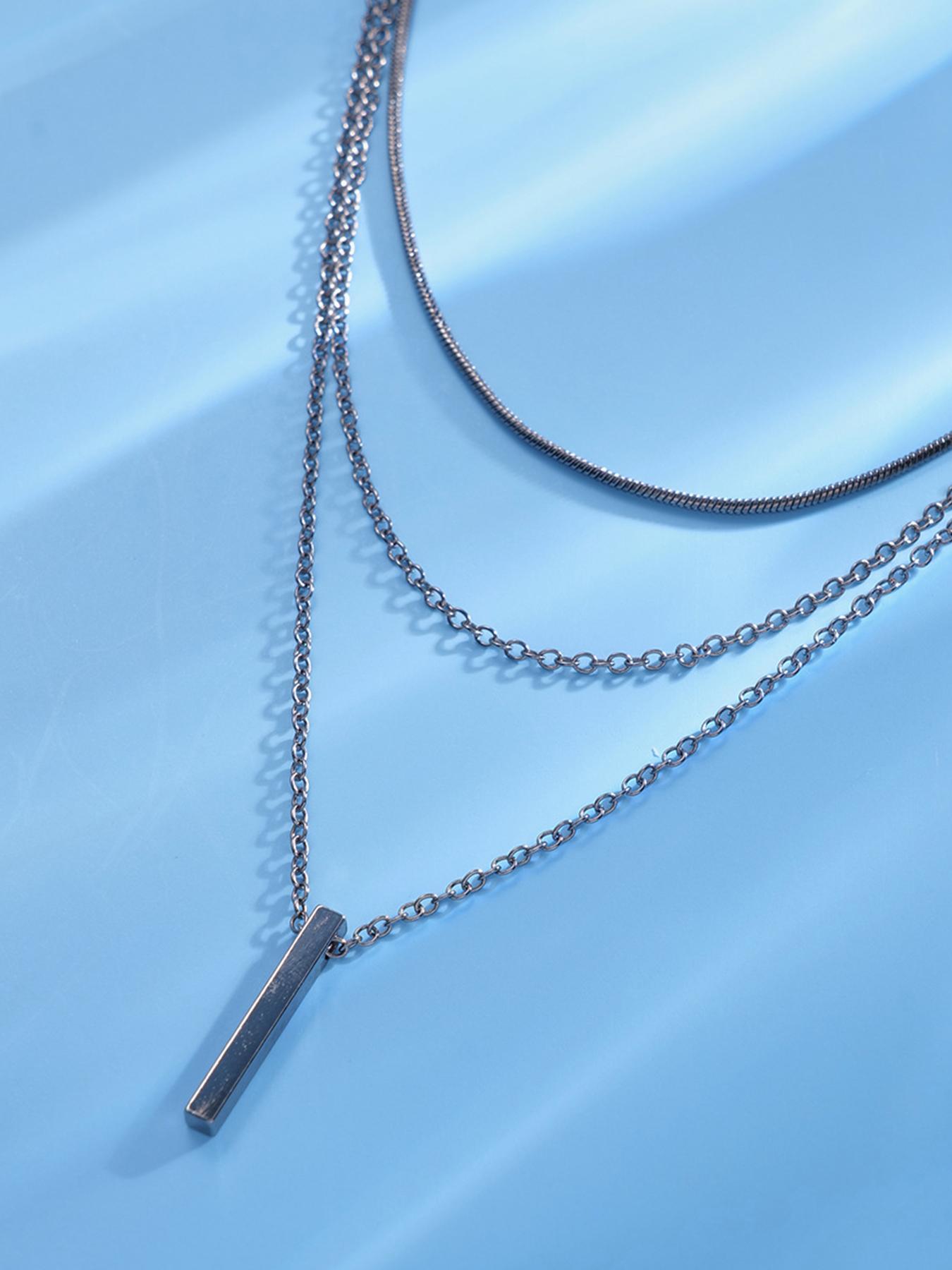 Women's Elegant Minimalist Layered Necklace, Trendy Exquisite Pendant Necklace, Exquisite Chain Jewelry, Chic Gorgeous Jewelry As Gift for Girlfriend