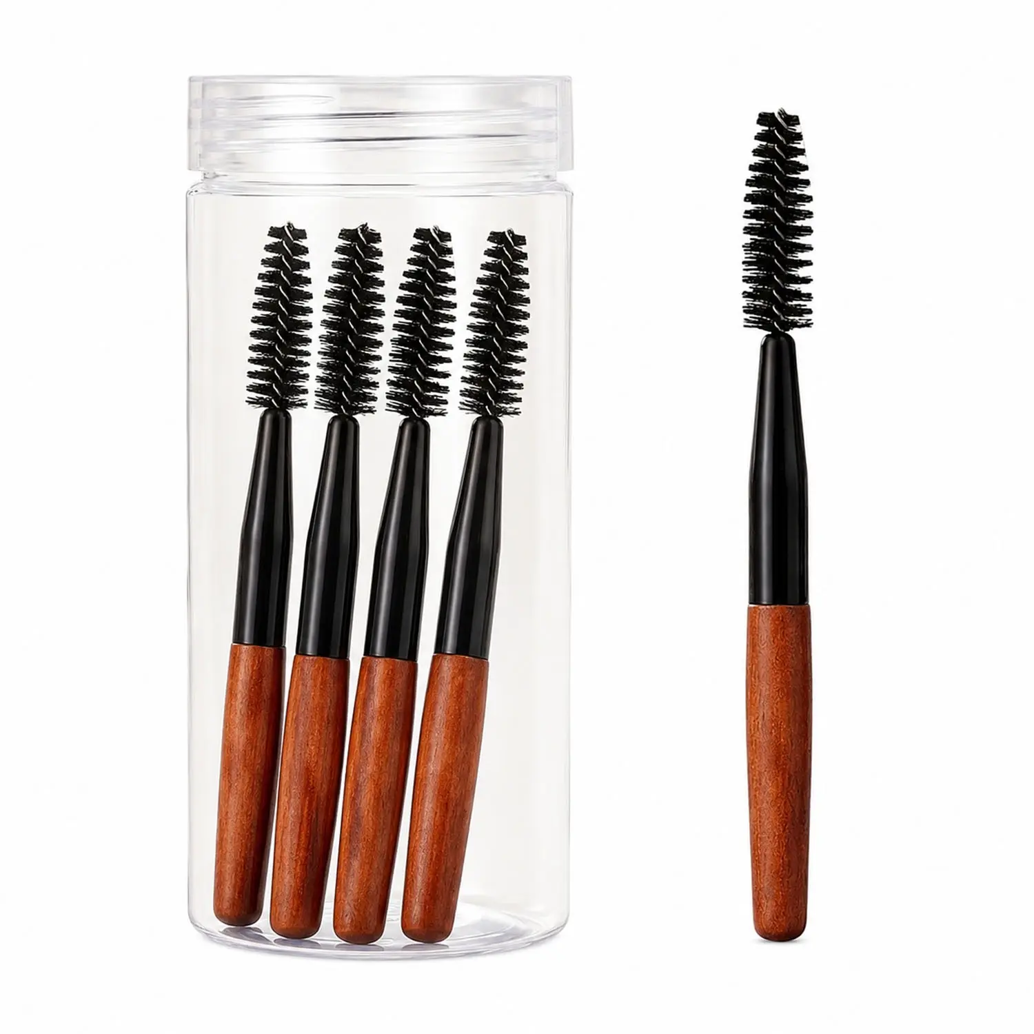 5 Pack Eye Lash Brush Eyebrow Spoolies Reusable Eyebrow Brush Mascara Brushes for Lifting Eyebrows Eyelash Extension Makeup Cosmetic Tool Eye Makeup Accessories