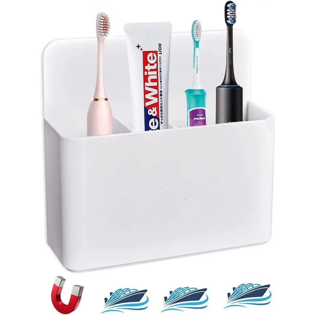 Magnetic Toothbrush Holder for Alaska & Caribbean Cruises, Cruise Toothbrush Organizer, Cruise Ship Essentials and Must-HavesGift