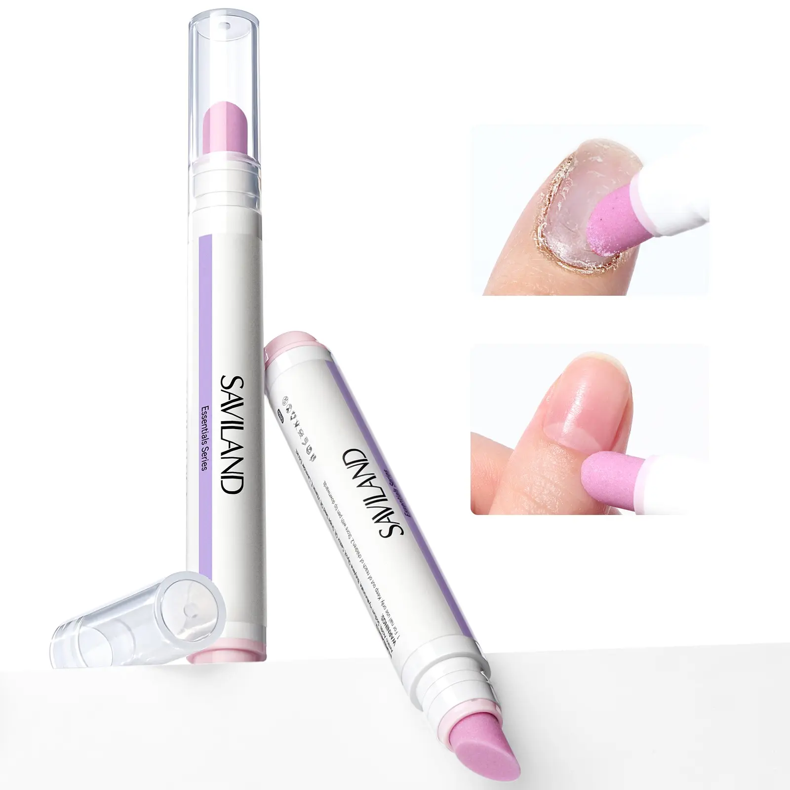 SAVILAND Cuticle Remover Pen Ceramic Cuticle Pusher Oil Pen 4.5ml Nail Care Pen Nail Care Product for Hangnails Dry Nails 2PCS