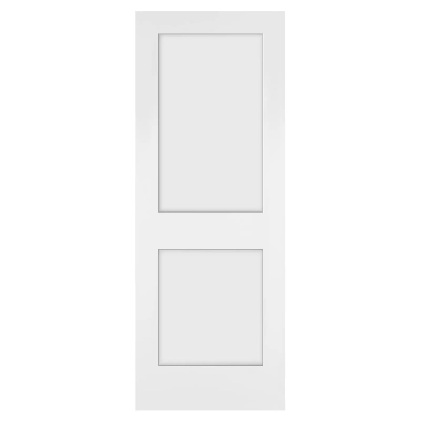 ARCH 30x80 Interior Door Slab Shaker White Primed 2-Panel Wooden Door for Bedroom Modern American Design Single Door Slab 1-3/8in Thickness Easy Clean Paintable Interior Door for Home Renovation, White Color Options, Wood Material