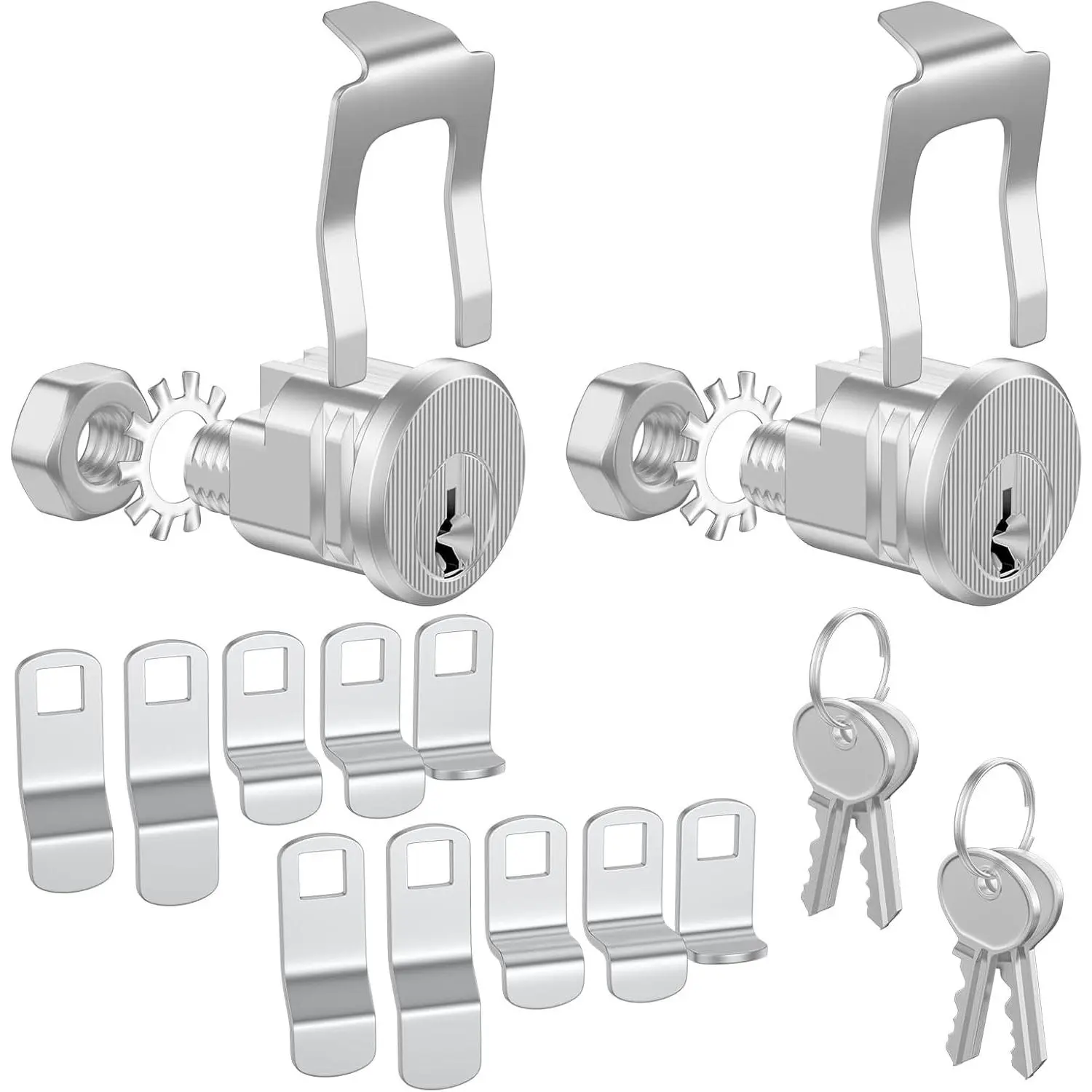 Universal Mailbox Lock Replacement 2-Pack with 2 Keys, Fits Most Front Door & Curbside Locking Mailboxes, Easy to Install, Durable, Secure, Secure Locks