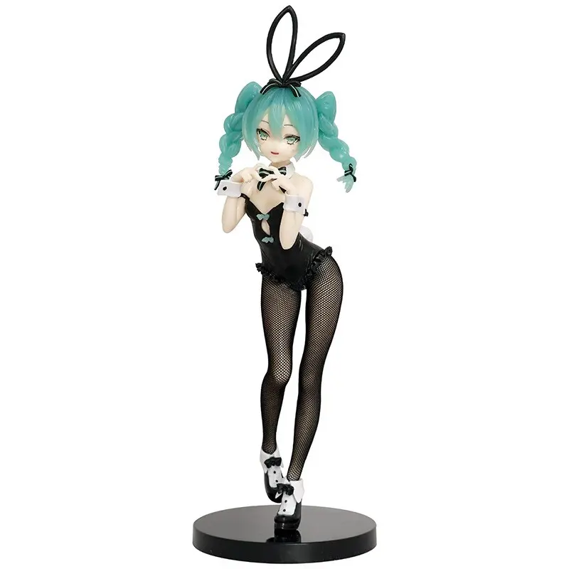 Hatsune Miku Bunny Girl Figure, 28cm PVC Statue, Decorative Statue, PVC Figurine, Anime Collectible Doll, Desktop Decor, Vocaloid Fan Gift, Stocking Bunny Girl