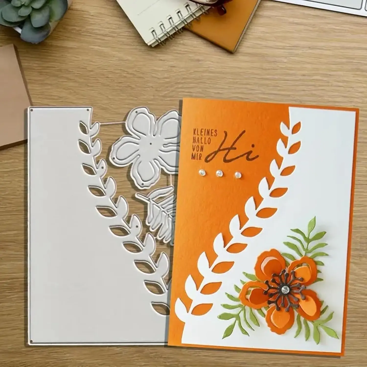 Flower Lace Metal  Cuts, Leaf Border Frame Festival  Dies Cut Stencils for DIY Photo Decorative Embossing Paper Dies for Scrapbooking Card Making