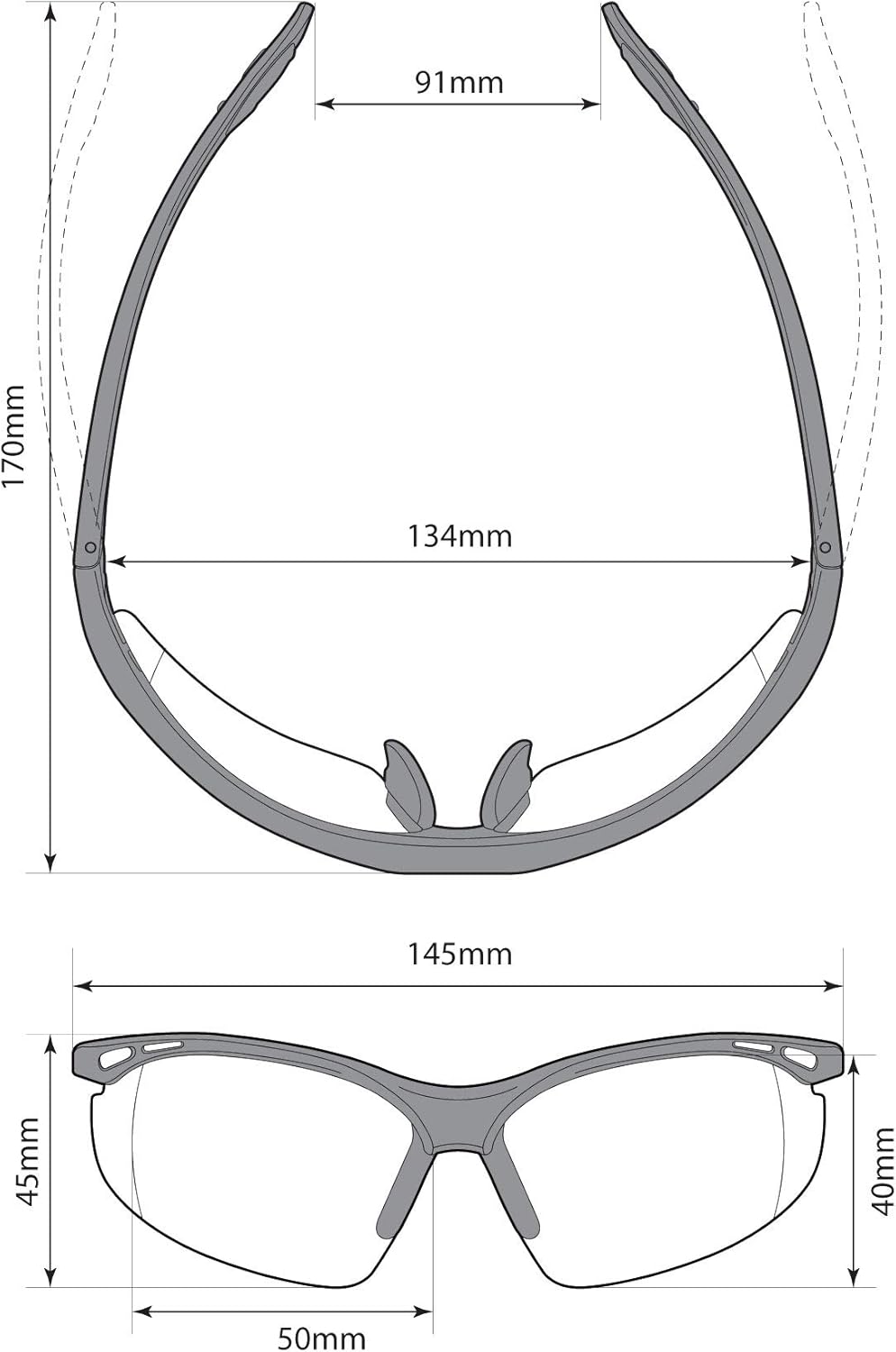 SAFETY READERS (CLEAR +1.5 Dioptre) Full Lens Reading Safety Glasses ANSI Z87.1+ & CE EN166F, Wraparound Style - Includes Safety Cord with headstop - UV400 anti fog coated lens