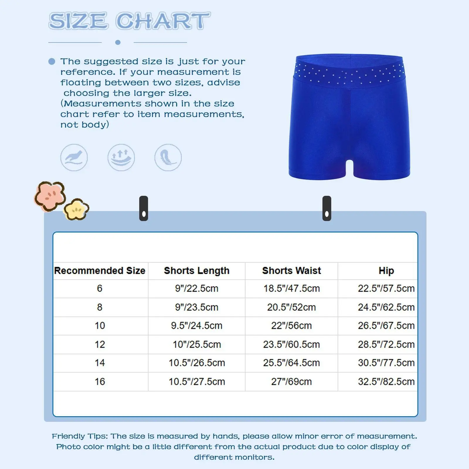 Kid Girls Shiny Rhinestones Ballet Dance Shorts Figure Skating Gymnastics Performance Costume Elastic Waistband Short Leggings