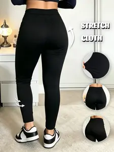 GILIPUR Women's Black High Waist Stretch Skinny Dress Pants, Office Career Trousers, Slim Wrinkle-Resistant Stretchy Slacks with Side Pockets