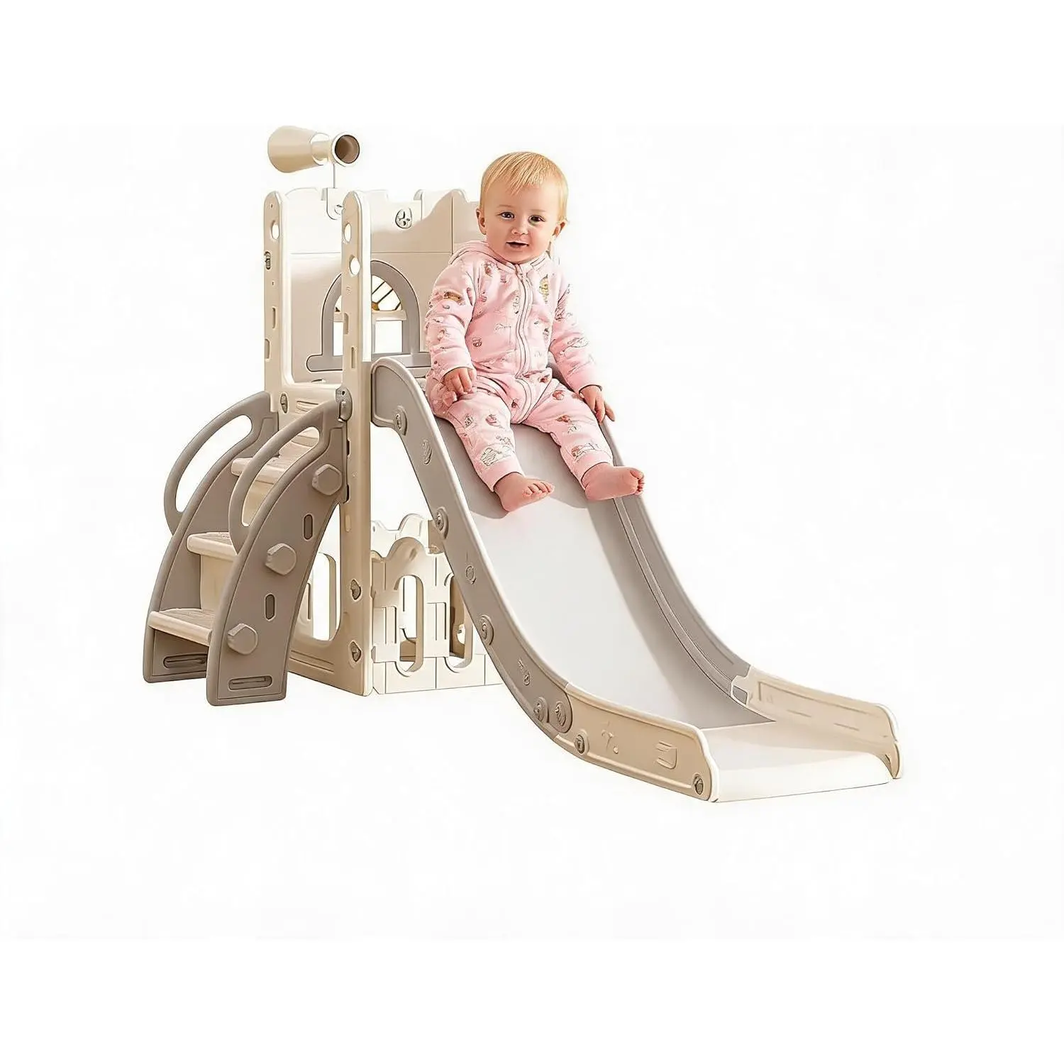 8-in-1 Kids Freestanding Slide, HDPE Toddler Slide for Indoor and Outdoor Play, Easy Assembly Playset for Children