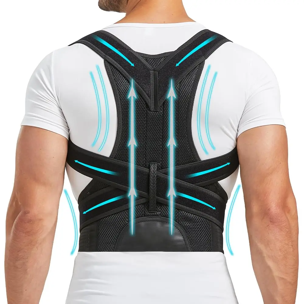 Improve Posture and Reduce Back Pain with this Adjustable Back Brace