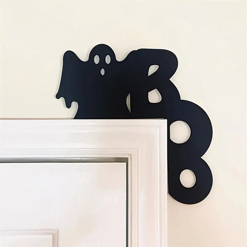 HELLOYOUNG, Eerie Cartoon Doorway Hangings: Black Silhouette Halloween Decor.Hanging Ornaments