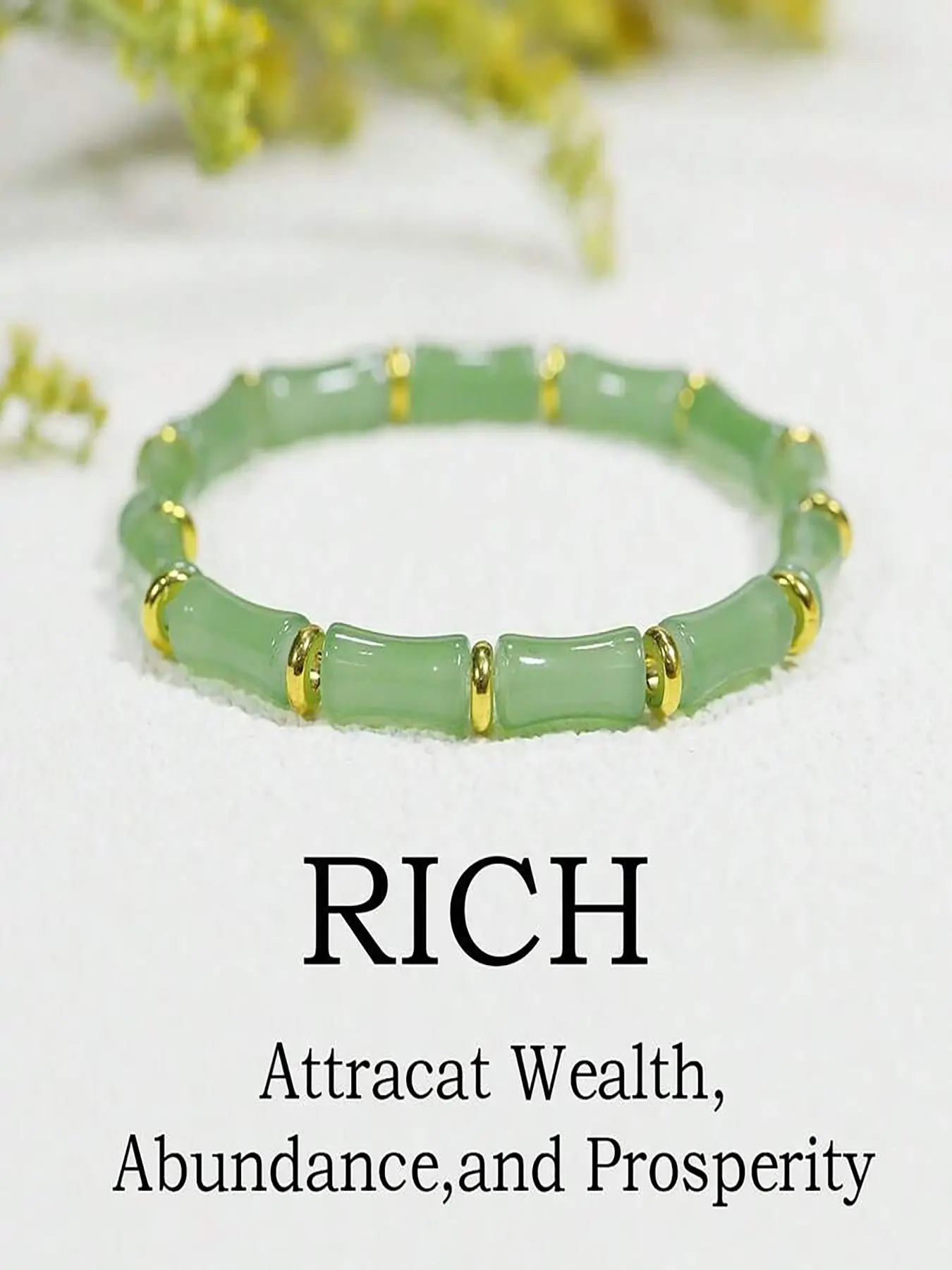 Chinese Style Bamboo Knot Design Stylish And Elegant Bracelet, Artificial Crystal Beads Bracelet For Women, Symbolizes Abundance. Holiday Blessing Gift.Lucky Women Bracelet