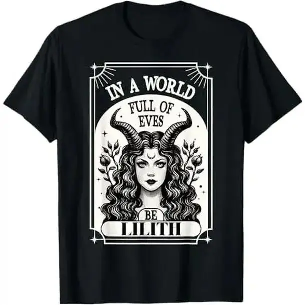 Women's Casual Fit T-Shirt, Soft 100% Cotton 'Be A Lilith' Graphic Print with Short Sleeves for Fitness, Comfortable, Round Neck, Machine Washable