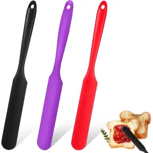 Jar Spatula, 3Pcs Spatulas Kitchen Set, Heat Resistant Jam Spreader for Baking Mixing Cake Cream Butter Scraper