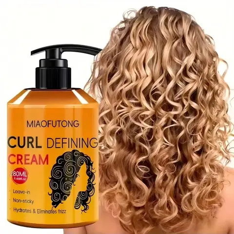 Argan Oil Curl Defining Cream, Hydrating StylingHaircare Conditioner For All Hair Types, EnhancesShine,Boosts Volume, ldeal For Dry & Frizzy Hair(Frizz Control & Moisture Lock), Moisture Hydration Conditioner
