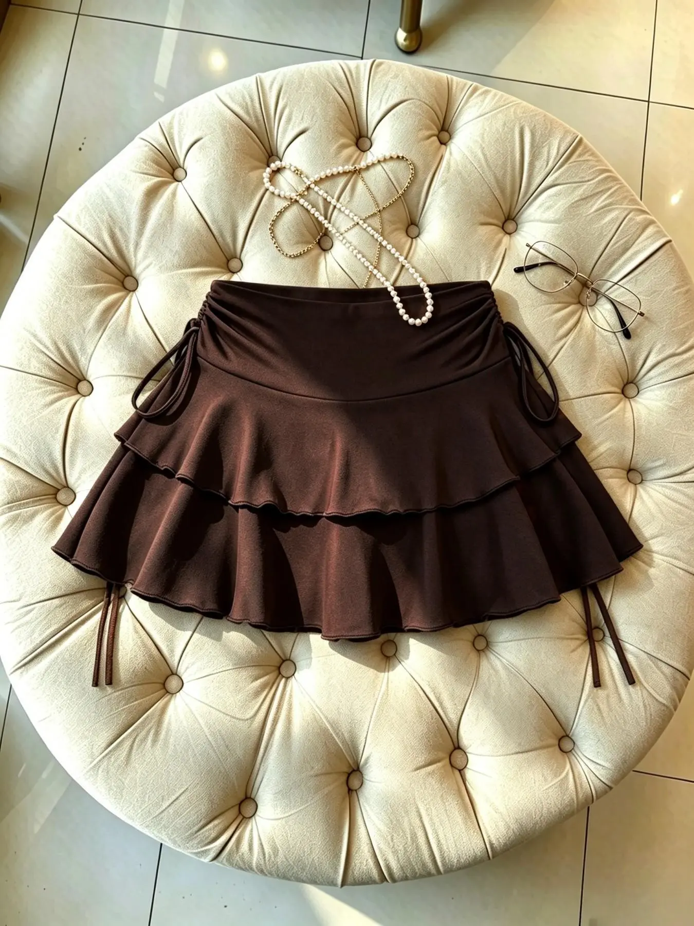 Women's Plus Size Casual Elastic Plain Skirt, Short Fitted Unlined Half Skirt, All-Season Everyday Trendy Fashion, Comfortable and Stylish