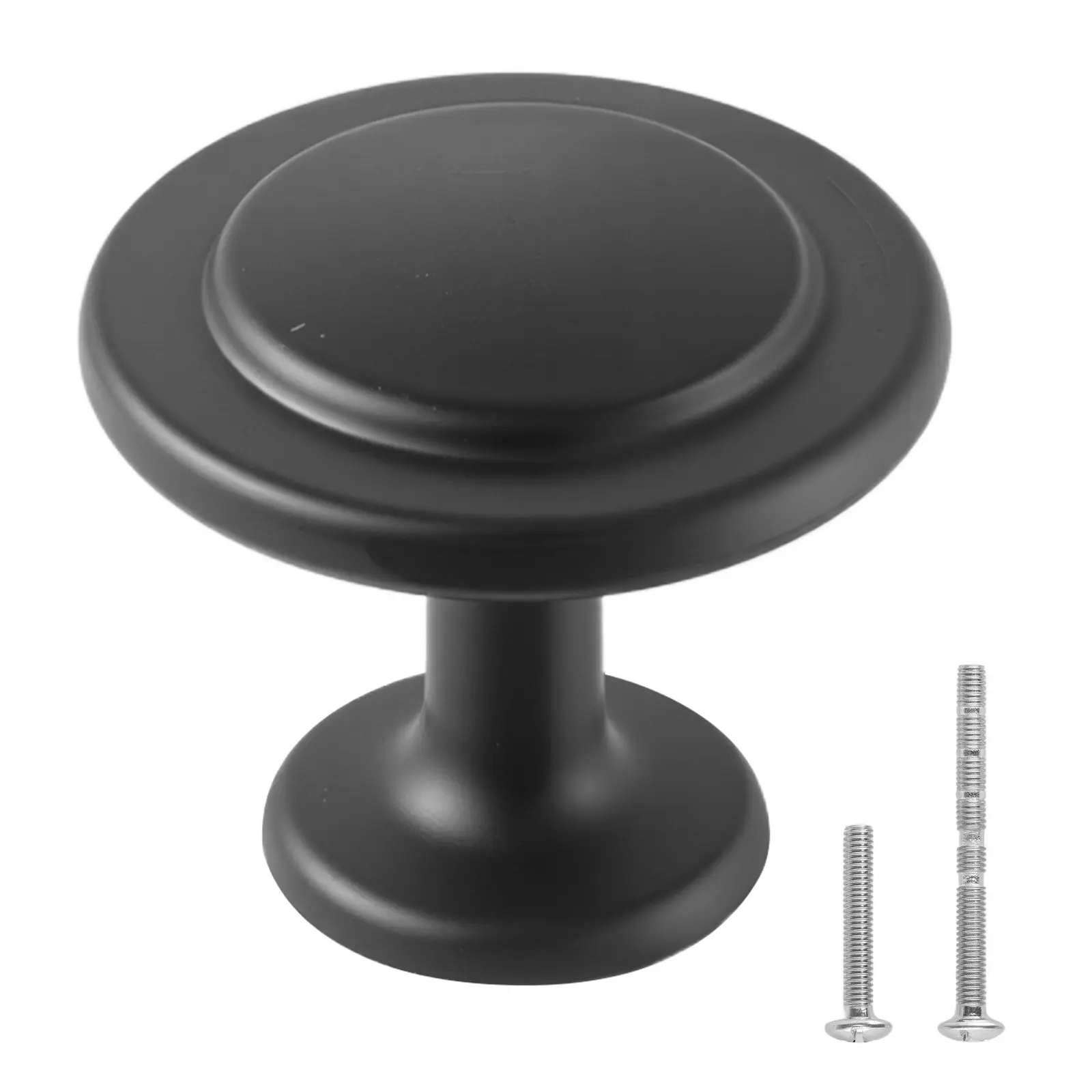 VEVOR Cabinet Knobs, 30 Pack, 1.22 Inch Black Zinc Alloy Drawer Pulls Door Handles, Mushroom Kitchen Solid Knobs Dresser Handles, Cupboard Hardware with Screws for Bathroom Closet Cabinets Drawers