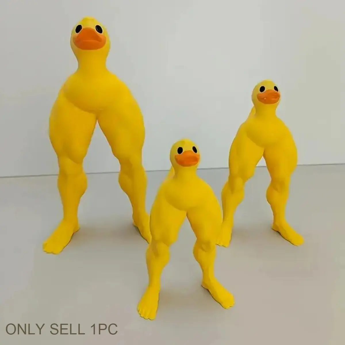 Muscular Leg Duck Design Ornament, 1 Count Desktop Decoration, Car Center Console Decoration, Home Decor for Living Room Bedroom, Decorative Statues, Cartoon Figurine, Resin Figurine, Decorative Ornaments, Decorative Piece