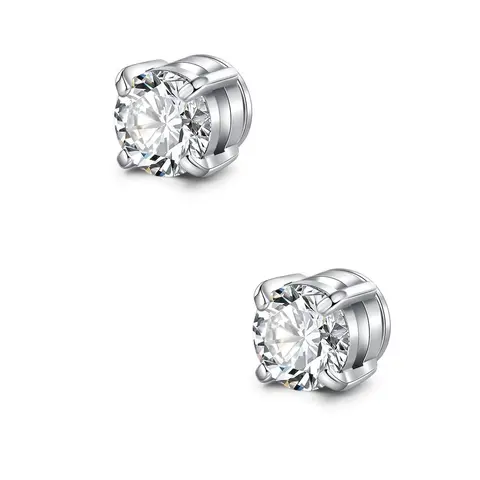 Fashion Zircon Stud Earrings for Men & Women, Rhinestone Jewelry Accessory, Perfect Gift for Him, All Season Wear, Stud Earrings Set