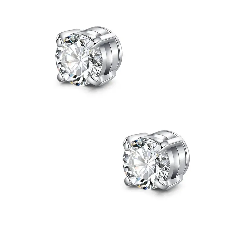 Fashion Zircon Stud Earrings for Men & Women, Rhinestone Jewelry Accessory, Perfect Gift for Him, All Season Wear, Stud Earrings Set
