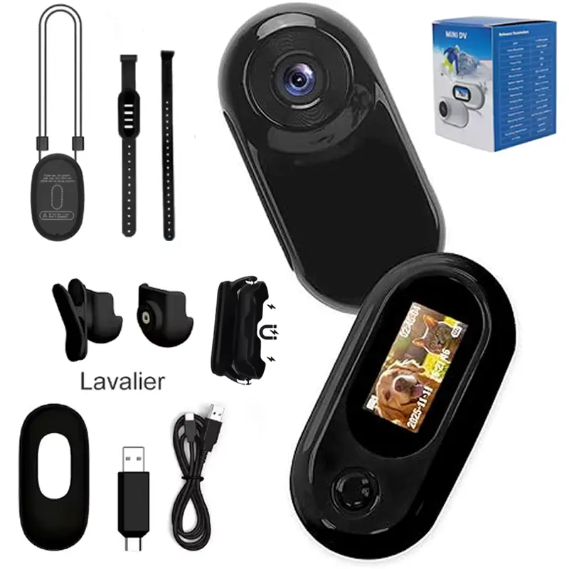 1080P Waterproof Mini Portable Action Sports Camera with Quick Release, for Helmet Motorcycle Bicycle Filming, Digital Video Recording with Rechargeable Battery, Hd Camera, Motorbike Camera