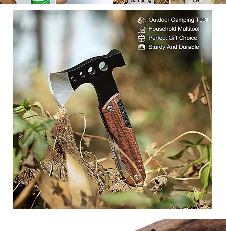 Multifunctional Folding Axe-Hammer Outdoor Camping Survival Tool Tactical Axe Portable Fire Axe with Knife and Pliers Emergency Equipment
