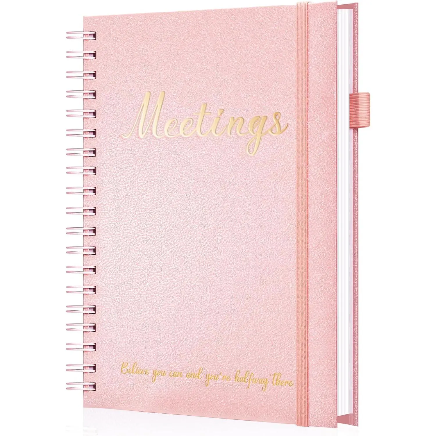 Meeting Notebook for Work with Action Items, Work Journal,Project Planner Organizer,Business Notebook for Women - Easily Take Meeting Notes And Keep Agendas  Track - (7x10")