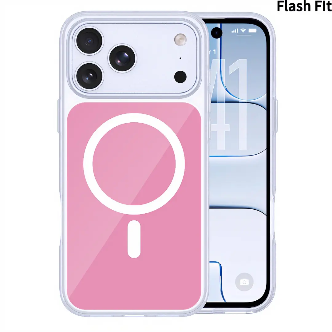[Flash Fit] MagSafe Transparent Strong Magnetic Full-Coverage Smartphone Casing - Compatible with iPhone 13,14,15,16,17 Series (Pro,Pro Max Handheld Cellphone Devices Included), Accessories