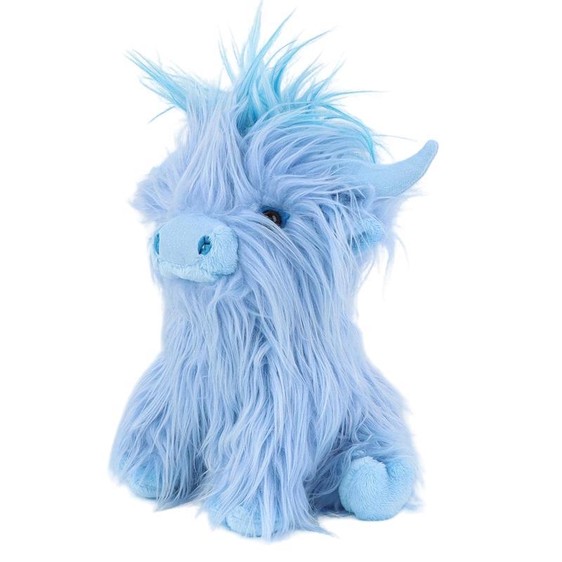 Fluffy Light Blue Highland Cow Plush Doll | Adorable Huggable Companion Ideal Birthday Gift & Cozy Decor
