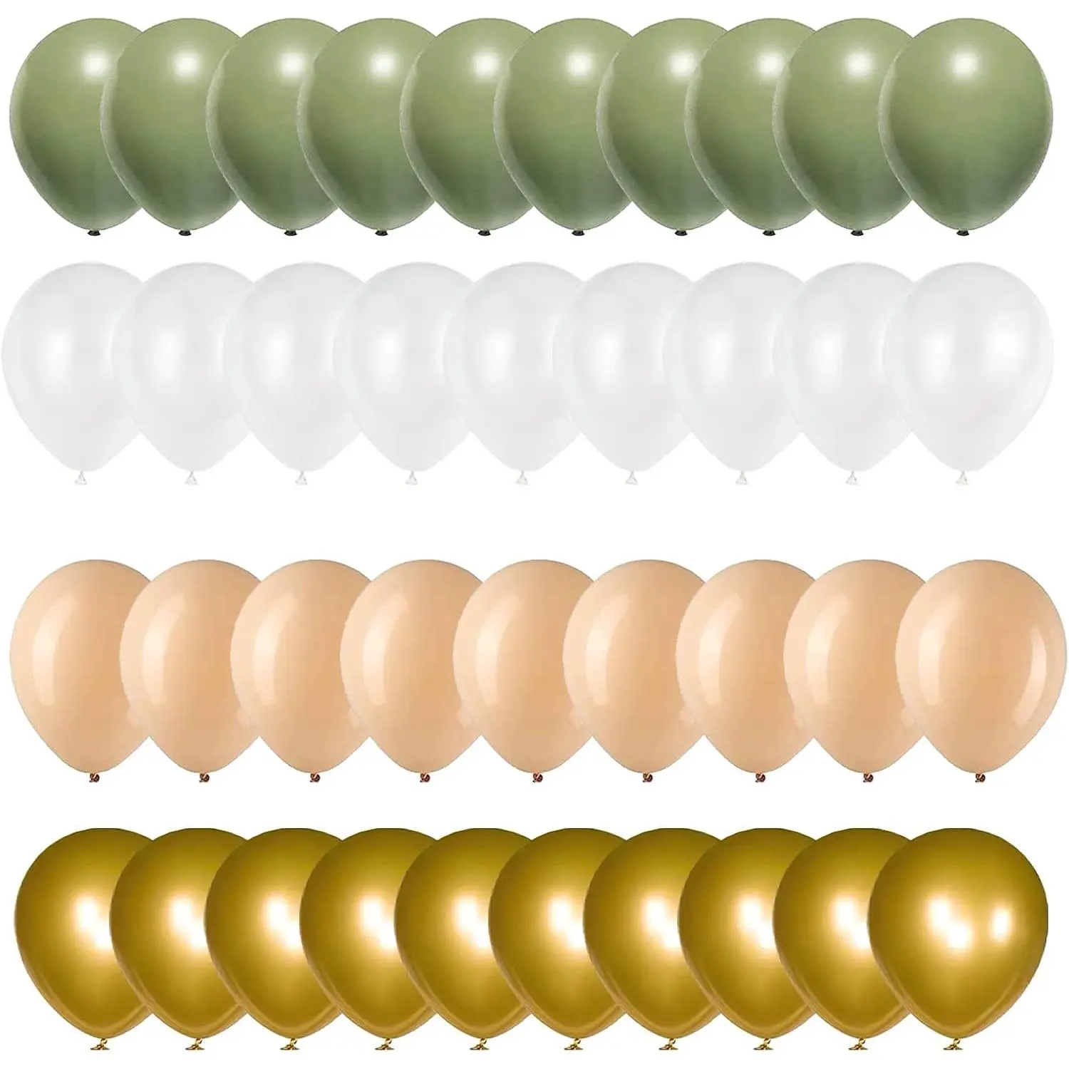 Sage Green  White Latex Balloons,50 Pcs 12 Inch Green and blush  Party Balloons For Birthday Engagement Wedding Anniversary Party Decorations
