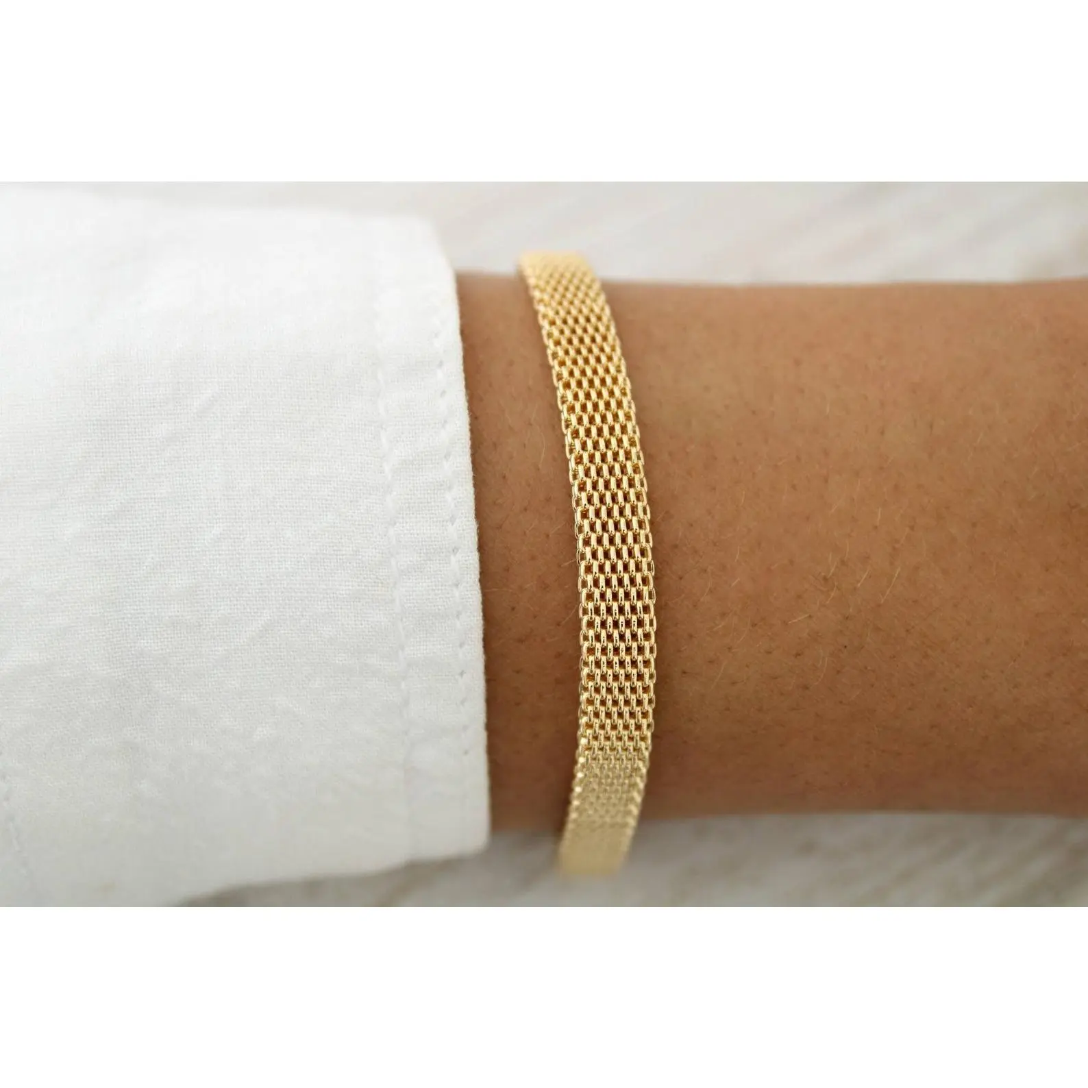 Gold Bismark Chain Bracelet: 18K Gold-filled Glam jewelry