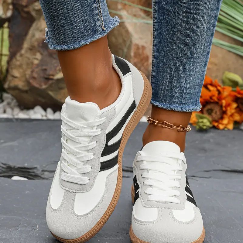Women's Casual Sports Trainer Shoes, Athletic Sneaker Walking Footwear, Colorblock Sneakers, Comfortable and Durable Design, Ideal for Various Activities, Perfect for Active Lifestyle