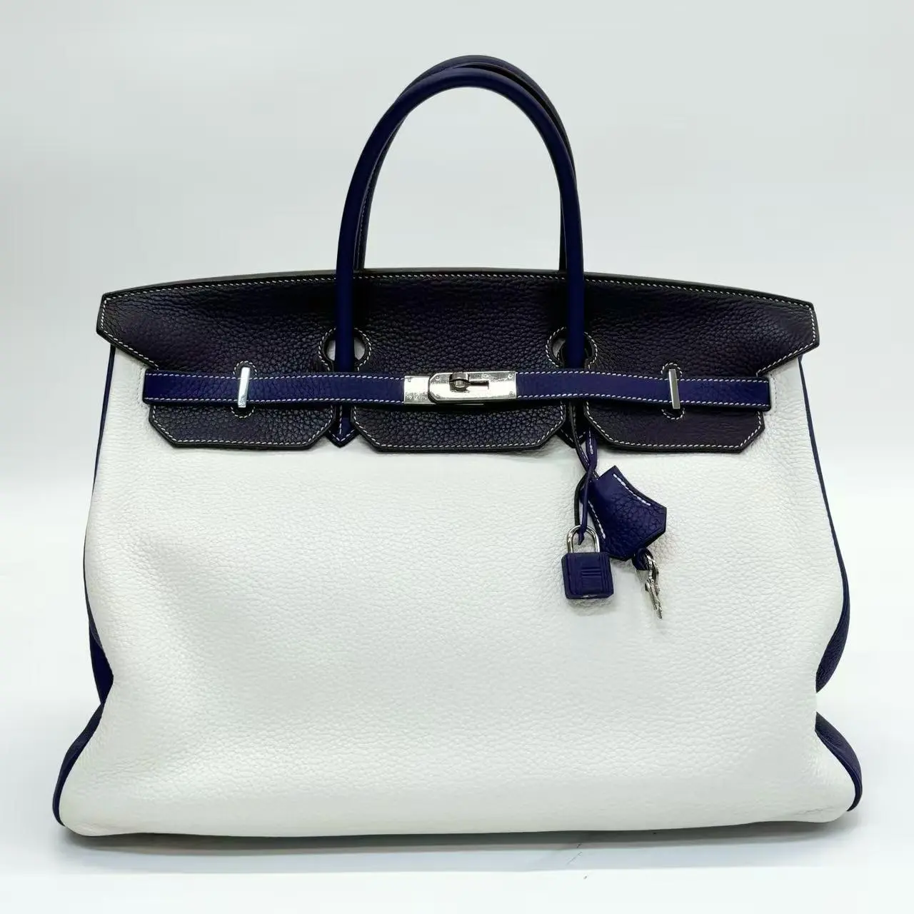 Pre-owned Hermes Birkin 40 Togo Leather Handbag 40cm With Lock And Keys N23357491