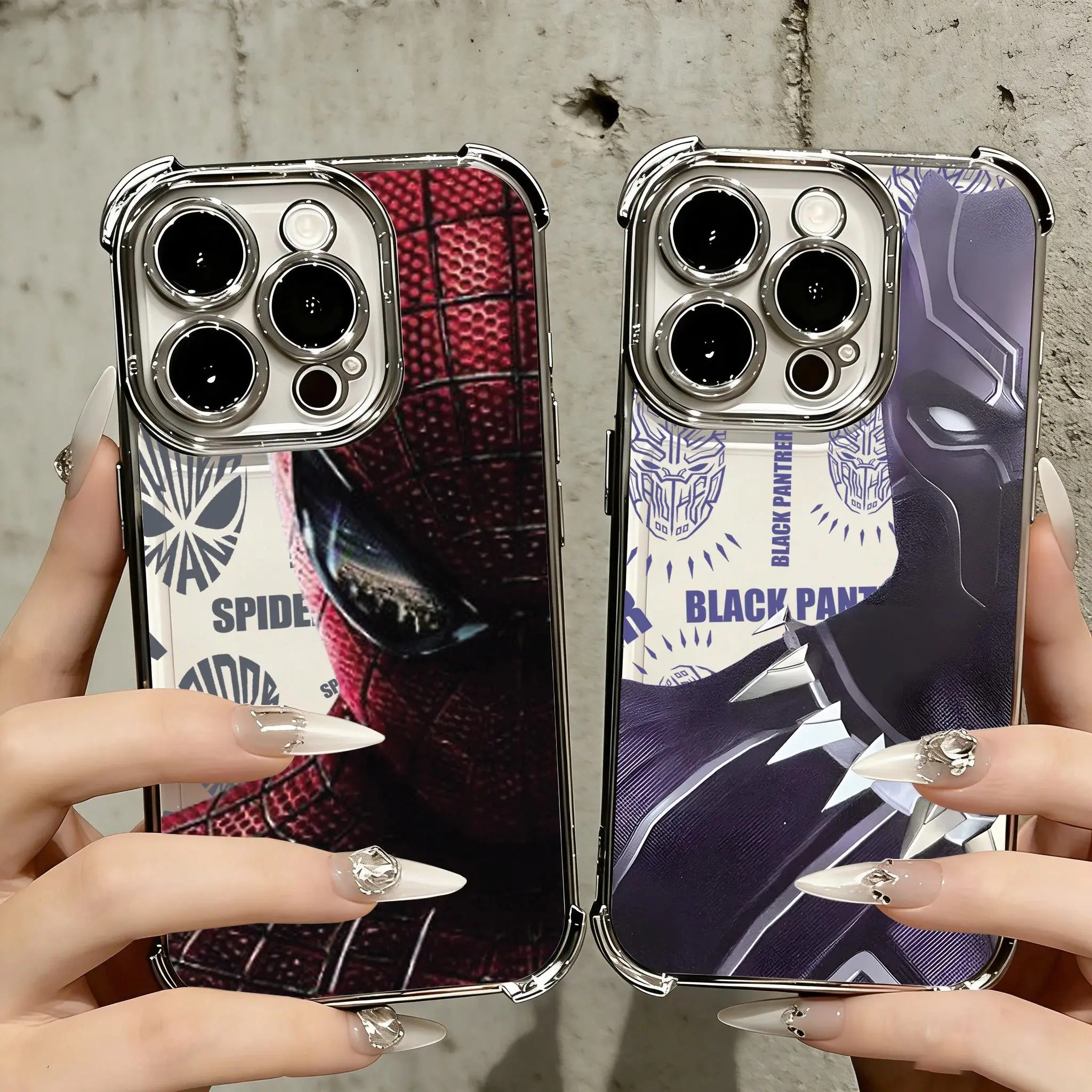 Cool S-Spidermans Venoms Plating Phone Case For iPhone 17 Air 16 15 14 13 12 11 Pro Max Plus and Samsung S26 S25 S24 S23 S22 Plus Ultra 4G 5G Anti Airbag
