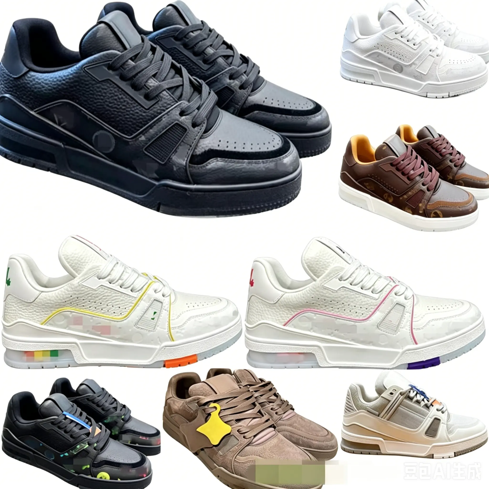 White & Pink Sneakers, Unisex Retro Splicing Breathable Low-Top Shoes, Couple Style