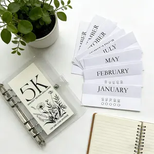 Coin Storage Folder, Savings Journal with 6-Hole Iron Clip, 12-Month Cash Challenge, PVC Ring Binder, Coin Collection, Financial Management, Gift Idea