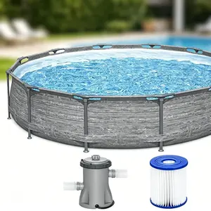 12' x 30"Bestway Steel Pro MAX Round Above Ground Pool Set with Filter Pump