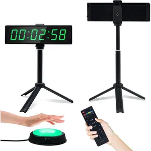 Gym Timer Clock for Home Gym, Fitness Timer with Stopwatch Button, Large Digital Stopwatch Countdown Clock, 12/24H Digital Wall Clock with Stand