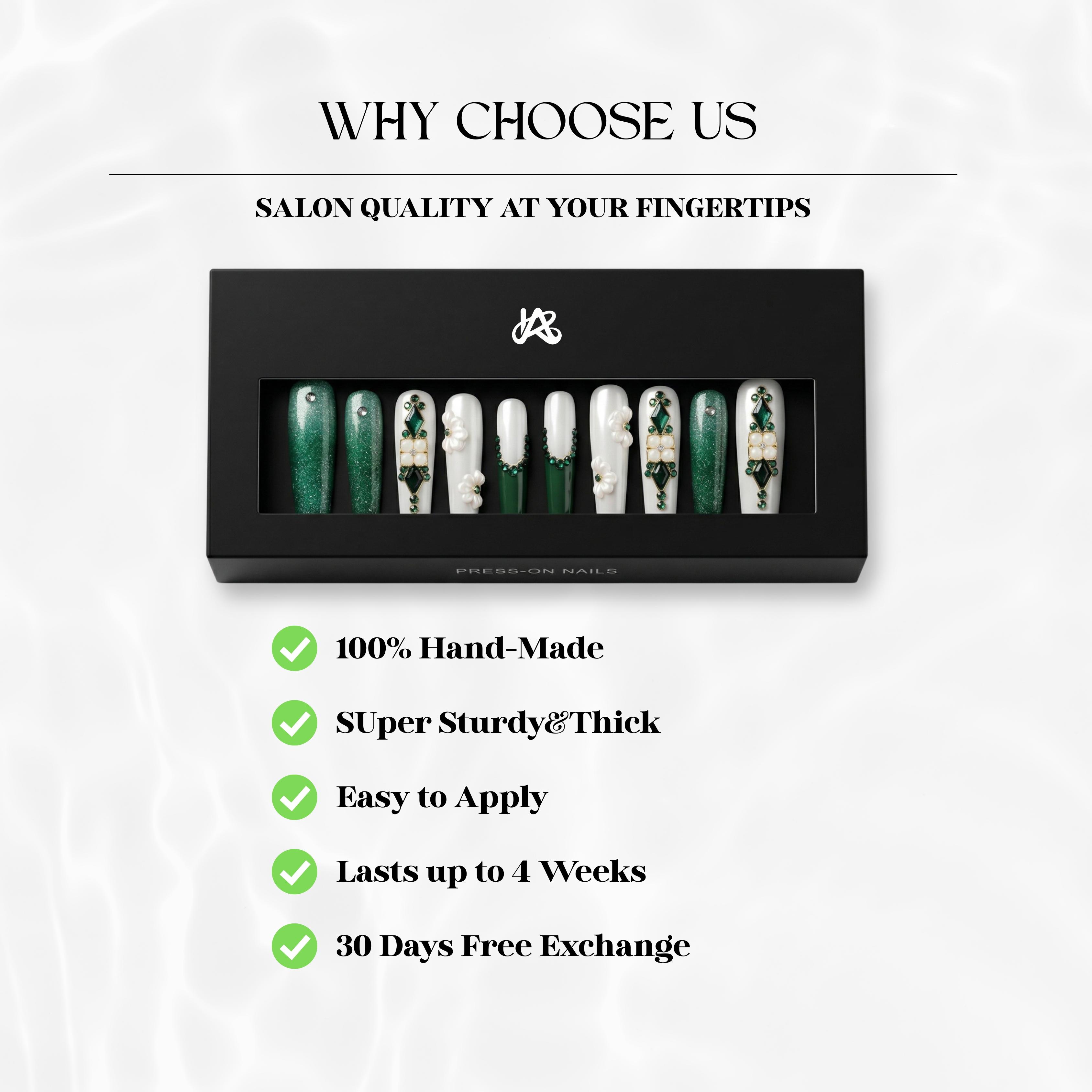 Rectangular Press-On Nail Series. Featuring a unique silhouette, this collection of pre-designed acrylic nails showcases a stylish and avant-garde color palette. Requiring no filing or shaping, they are the ideal choice for DIY manicures at home-and make Rectangular Press-On Nail Series. Featuring a unique silhouette, this collection of pre-designed acrylic nails showcases a stylish and avant-garde color palette. Requiring no filing or shaping, they are the ideal choice for DIY manicures at home-and make