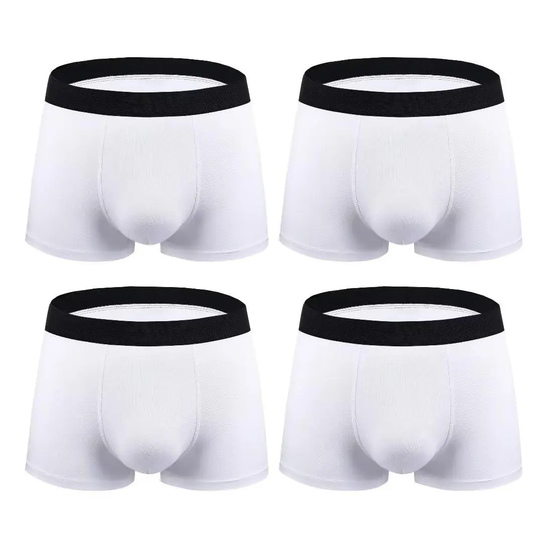 Mens Modal Underwear Seamless Microfiber Boxer Briefs Trunks Short Leg Pack