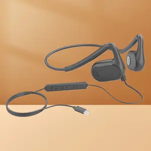 Open-Ear Wired Headphones for Sports and Office, 1.3m Cable, Type-C or 3.5mm Jack, Gift-Ready Packaging.